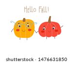 cute vector cartoon pumpkins... | Shutterstock .eps vector #1476631850