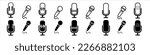 Microphone icon set. different...