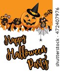 halloween party design template ... | Shutterstock .eps vector #472407976