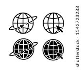 globe symbol silhouette world... | Shutterstock .eps vector #1542723233