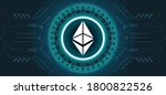 ethereum coin symbol with... | Shutterstock .eps vector #1800822526