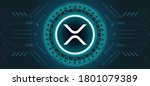 ripple xrp coin symbol with... | Shutterstock .eps vector #1801079389