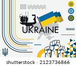 ukraine banner for national day ... | Shutterstock .eps vector #2123736866