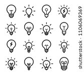lightbulbs icon set | Shutterstock .eps vector #1106069369