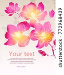 vector card with magnolia... | Shutterstock .eps vector #772968439