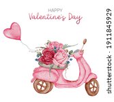 Valentine Pink Motorcycle Cute...
