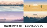 vector banners set with... | Shutterstock .eps vector #1264600360