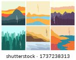 vector illustration landscape.... | Shutterstock .eps vector #1737238313