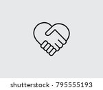 Silhouette Handshake Icon  Logo ...