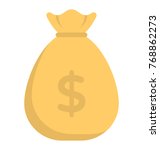  a cash sack with dollar sign   | Shutterstock .eps vector #768862273