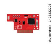 red electronic mini board with... | Shutterstock .eps vector #1426332203
