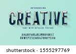 Chiseled Block Letters. Vector...