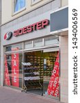 Small photo of Mainz, Germany - June 24, 2019: entrance to Sidestep shop in Mainz, Germany
