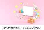 projector scene among business... | Shutterstock . vector #1331399900