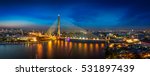 Rama viii bridge cityscape view in Bangkok, Thailand image - Free stock ...