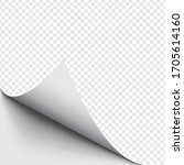 curled corner of paper on... | Shutterstock .eps vector #1705614160