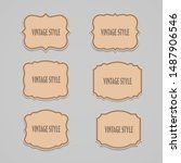 vector set vintage style label... | Shutterstock .eps vector #1487906546