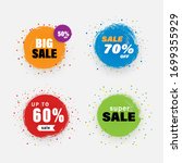 vector sale tag with grunge... | Shutterstock .eps vector #1699355929