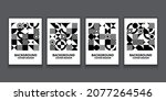 vector  black and white... | Shutterstock .eps vector #2077264546