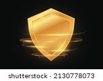 vector abstract golden shield... | Shutterstock .eps vector #2130778073
