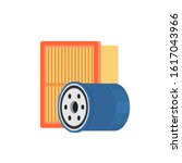 car oil and air filters icon.... | Shutterstock .eps vector #1617043966