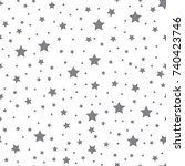 Star Seamless Pattern. White...