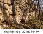 Small photo of Abandoned ruins of old brick kilns at Pecumsaugan Creek and The Blackball Mines Nature Preserve in North Utica, Illinois.