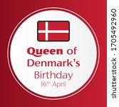 happy queen of denmark's... | Shutterstock .eps vector #1705492960