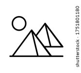 desert pyramids icon. simple...