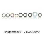 spare parts on a white... | Shutterstock . vector #716230090