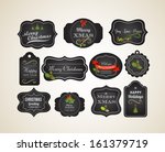 chalkboard christmas vintage... | Shutterstock .eps vector #161379719