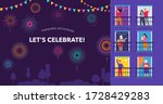 celebration at home with... | Shutterstock .eps vector #1728429283