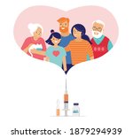family vaccination concept... | Shutterstock .eps vector #1879294939