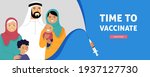 muslim family vaccination... | Shutterstock .eps vector #1937127730