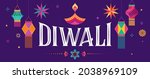 happy diwali hindu festival... | Shutterstock .eps vector #2038969109