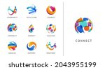 logo set  creative  technology  ... | Shutterstock .eps vector #2043955199