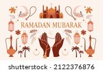 ramadan mubarak modern style... | Shutterstock .eps vector #2122376876