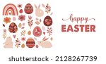 happy easter banner  poster ... | Shutterstock .eps vector #2128267739