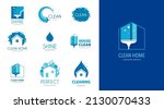 cleaning services logo... | Shutterstock .eps vector #2130070433