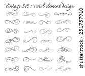vintage swirl design element... | Shutterstock .eps vector #251757910