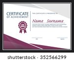 certificate template diploma... | Shutterstock .eps vector #352566299