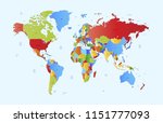 world map vector | Shutterstock .eps vector #1151777093