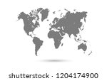 world map vector | Shutterstock .eps vector #1204174900