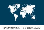world map blue vector modern | Shutterstock .eps vector #1710046639