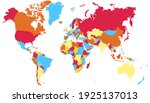 world map color vector modern.... | Shutterstock .eps vector #1925137013