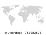 dotted world map. | Shutterstock .eps vector #763683676