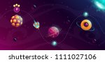 rocket space trip concept.... | Shutterstock .eps vector #1111027106