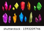 set of different colorful... | Shutterstock .eps vector #1593209746