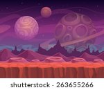 alien fantastic landscape ... | Shutterstock .eps vector #263655266