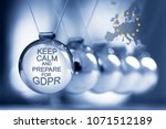 Small photo of General Data Protection Regulation - Keep Calm and Prepare for GDPR - Newton's cradle